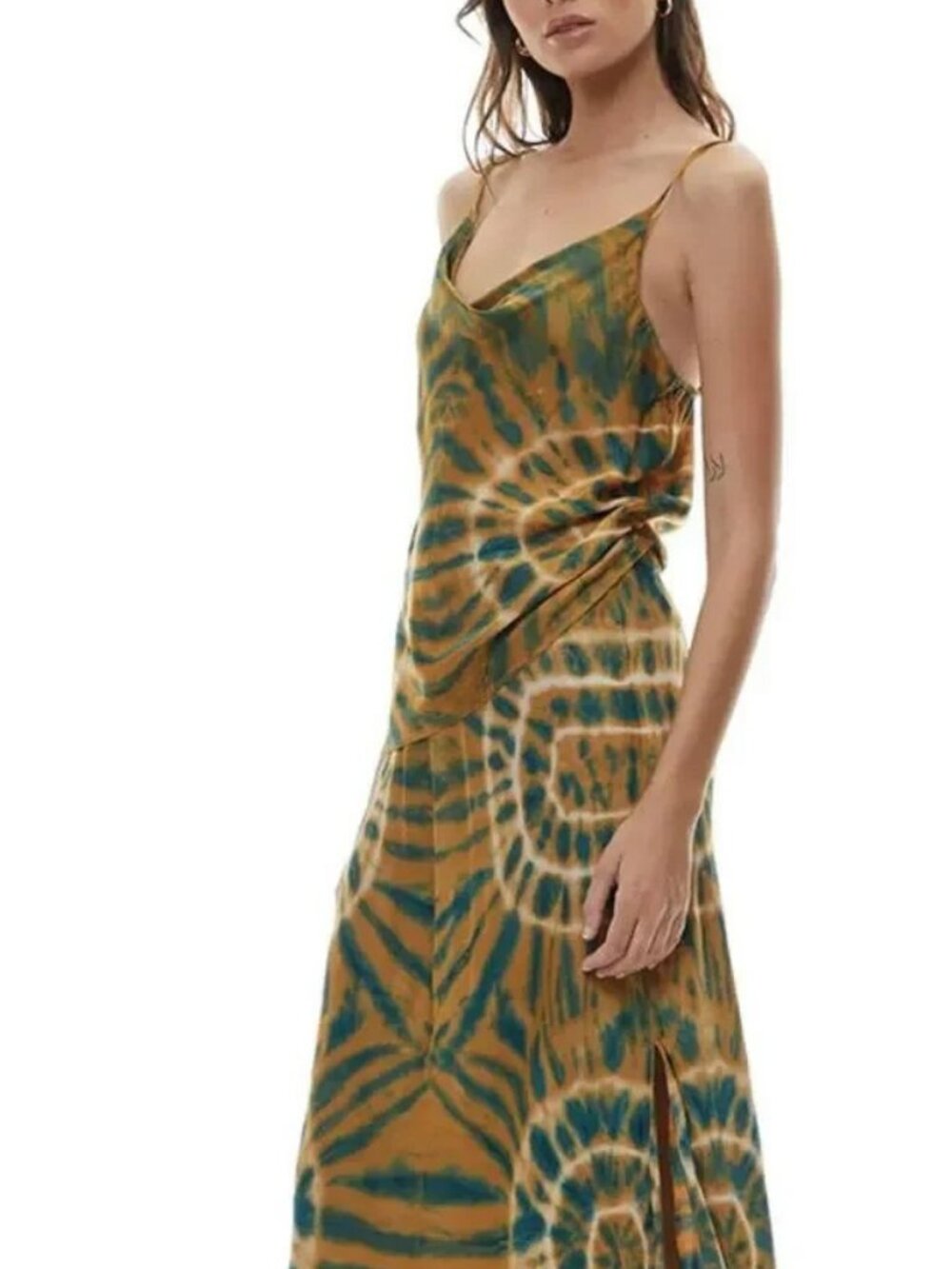 YFB Young Fabulous & Broke Felicity Skirt Set in Golden Harvest Tie Dye